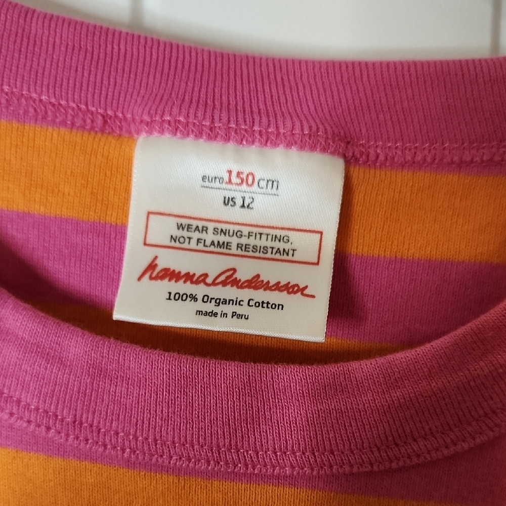 Hanna Andersson Pink and Orange Striped Shirt